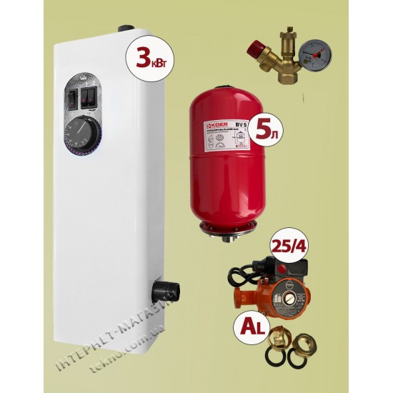 Комплект Neon Мини 3 кВт + насос + бачок + группа безопасности