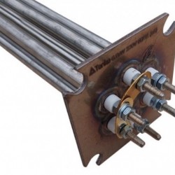 Блок ТЕНів на фланці 75×75 мм 9 кВт 220 В,L=420 мм прямий