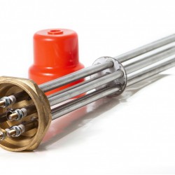 Блок ТЕНів на гайці 2", 9 кВт 220 В, L=420 мм прямий