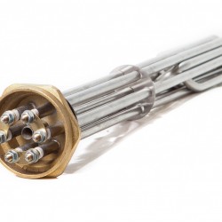 Блок ТЕНів на гайці 2", 12 кВт 380 В, L=420 мм скріпка