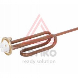 ТЭН 2,5 кВт для бойлера, фланець 48 мм, мідь, гнутий, під анод М6