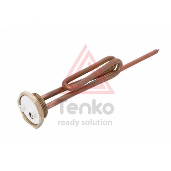 ТЭН 2 кВт для бойлера, гайка, мідь, гнутий, під анод М6