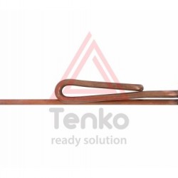 ТЭН 2,5 кВт для бойлера, гайка, мідь, гнутий, під анод М6