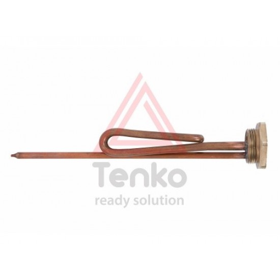 ТЭН 2,5 кВт для бойлера, гайка, мідь, гнутий, під анод М6