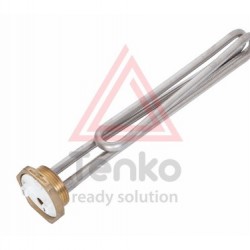 ТЭН 3 кВт для бойлера, гайка, нержавійка, гнутий, під анод М6