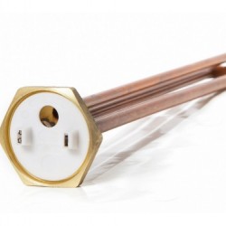 ТЭН 2 кВт для бойлера, гайка, мідь, прямий, під анод М6