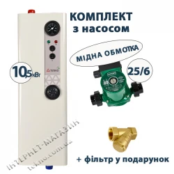 Комплект Tenko Эконом 10,5 кВт 400 В с насосом (медная обмотка)