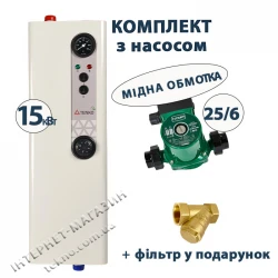 Комплект Tenko Эконом 15 кВт 400 В с насосом (медная обмотка)